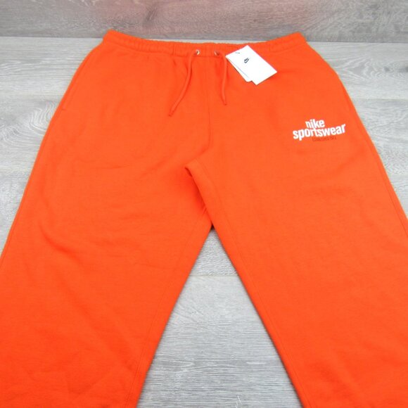 Nike Sportswear Jogger Pants Mens Size Large Orange Standard Fit Taper Leg NEW - Picture 3 of 15